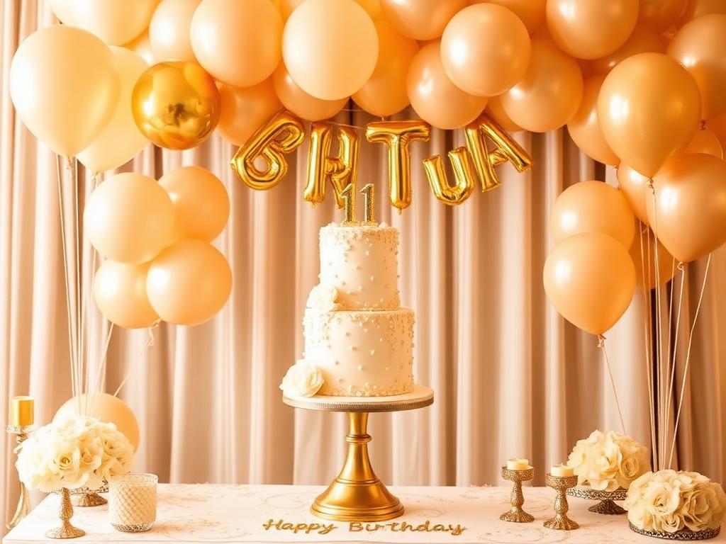 Birthday cake display